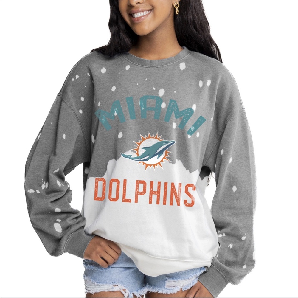 WOMEN’S SZ XXL MIAMI DOLPHINS GAMEDAY COUTURE SWEATSHIRT NFL nwt #8